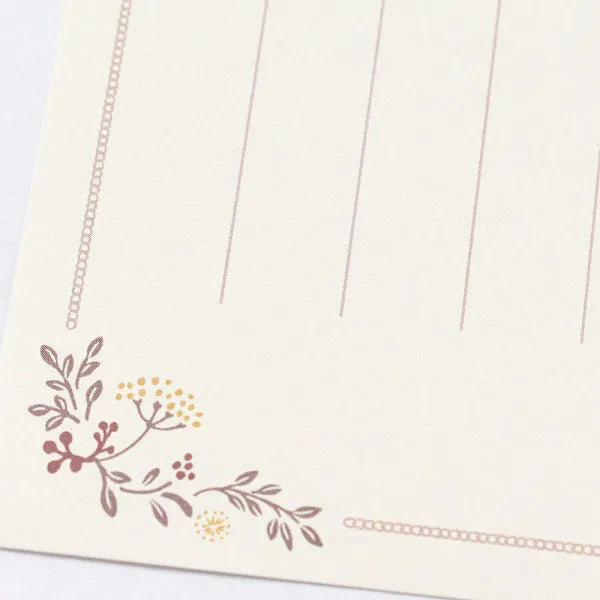 NB One-stroke note, easy to read letter, Fleurette 5197102 4905260794149 (5 sets)