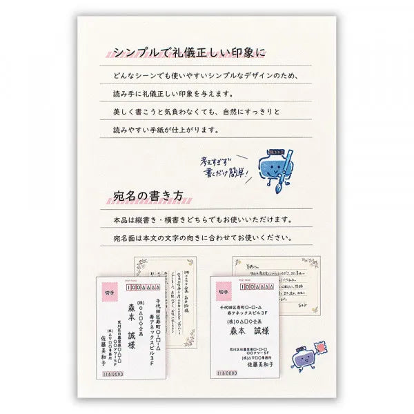 NB Postcard Notes Easy to Read Letter Fleurette 5191702 4905260794163 (5 sets)