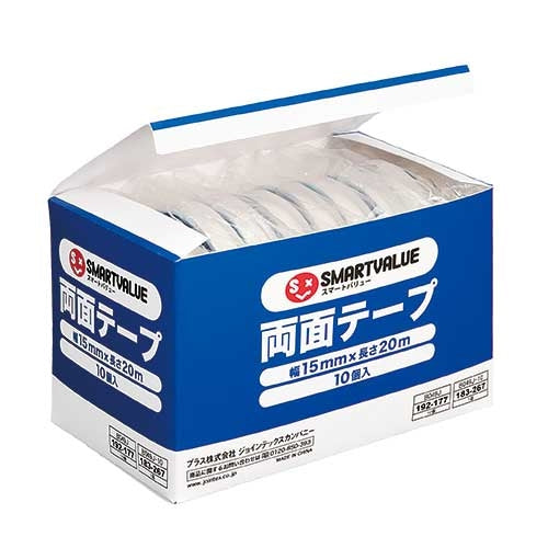 Smart Value dobbeltsidet tape 15mm x 20m 10 stk. B049J-10