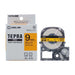 King Jim Tepra PRO Tape SC9D Orange med sorte bogstaver 9 mm