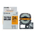King Jim Tepra PRO Tape SC24D Orange med sorte bogstaver 24mm