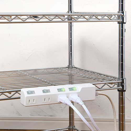 朝日電器 耐雷SW付タップ 4個口 3m WLK-43S(W) 4901087225767