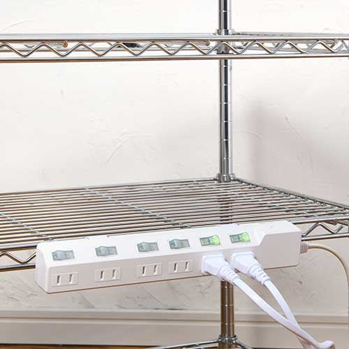 朝日電器 耐雷SW付タップ 6個口 3m WLK-63S(W) 4901087225804