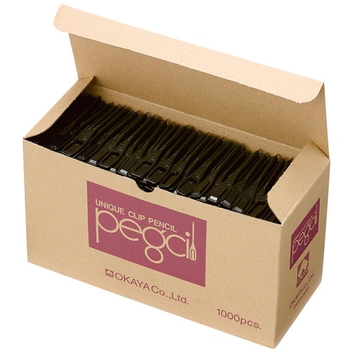 ＯＫＡＹＡ ペグシル2 PEGCIL2-BK 黒 1000本