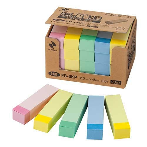 Nichiban point memo regenerated paper FB-6KP pastel