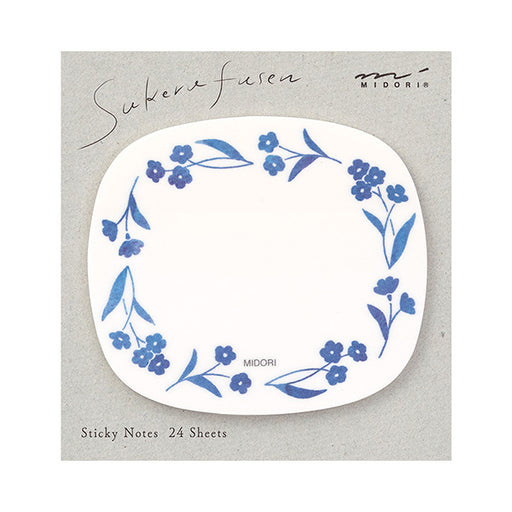 付せん紙透ける青い花 19081006 ミドリ 4902805190817（5セット）