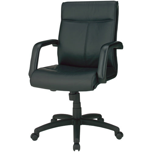 PLUS（プラス）オフィス家具 役員イス C101JA 本皮張り（裏面合皮）　