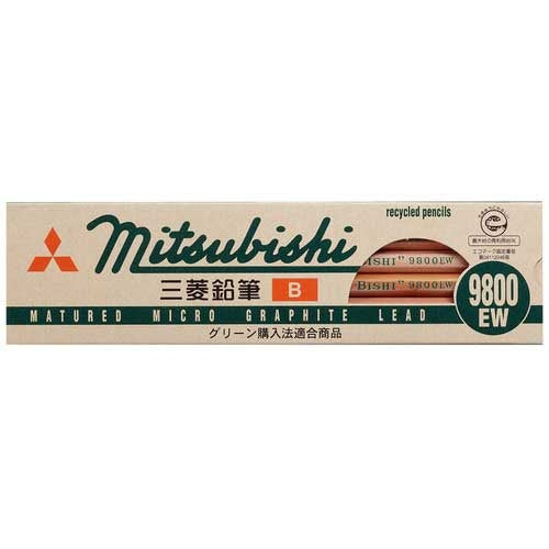 Mitsubishi Pencil Lápiz Reciclado K9800EW B 12 piezas