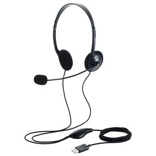 エレコム 両耳USBヘッドセットHS-HP14SUBK 4549550329712