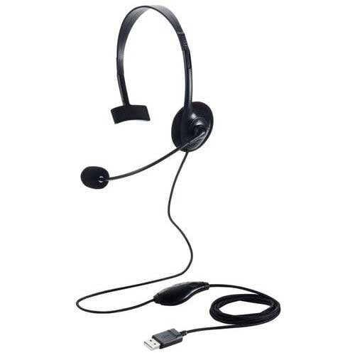 エレコム 片耳USBヘッドセットHS-HP14MUBK 4549550329682