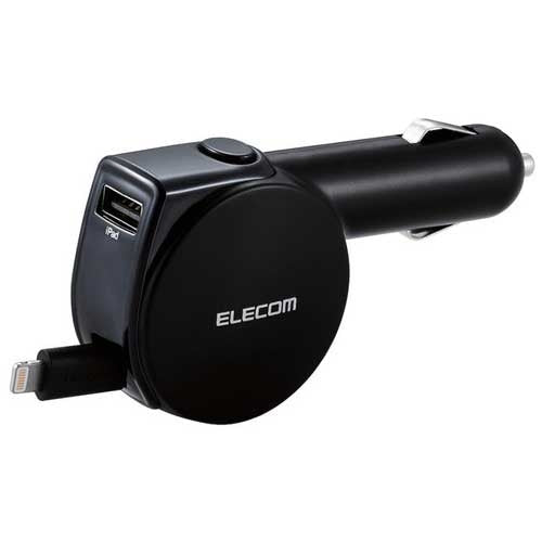 エレコム 巻取りDC充電器Lightning MPA-CCL04BK 4549550155304