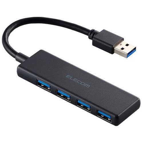 エレコム USBハブ4ポート3.0対応 U3H-H040BK 4549550340175