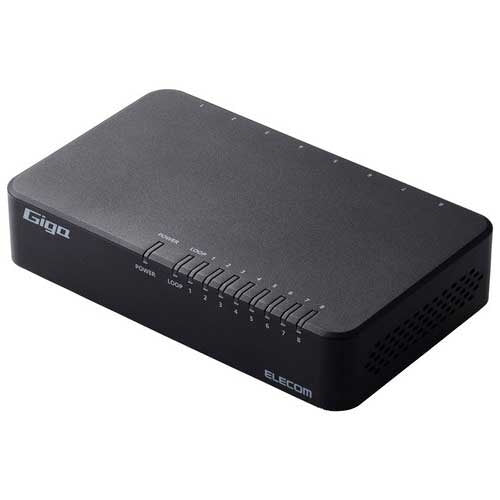 エレコム スイッチングハブ 8ポート EHC-G08PA4-B 4549550318358