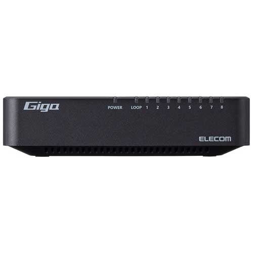 エレコム スイッチングハブ 8ポート EHC-G08PA4-B 4549550318358