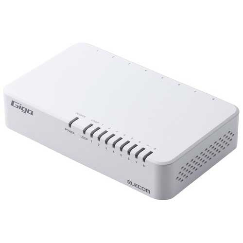 ELECOM Switching Hub 8 Port EHC-G08PA4-W 4549550318389