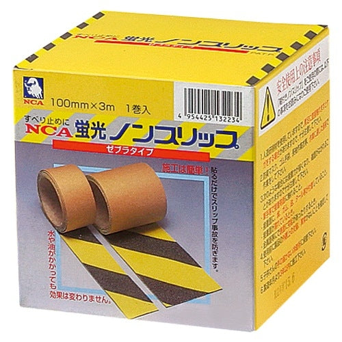 ノリタケコーテッドアブレーシブ 蛍光ノンスリップ N0062-100 100mm*3m 黄黒 4954425132234