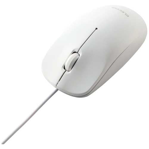 エレコム 光学式有線マウス M-LE10URWH ホワイト 4549550343329