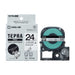 King Jim Tepra PRO Tape SSY24K Hvid med sorte bogstaver 24mm