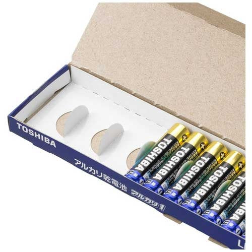東芝 東芝アルカリ乾電池単4形フィルム無20本1箱 4904530594007
