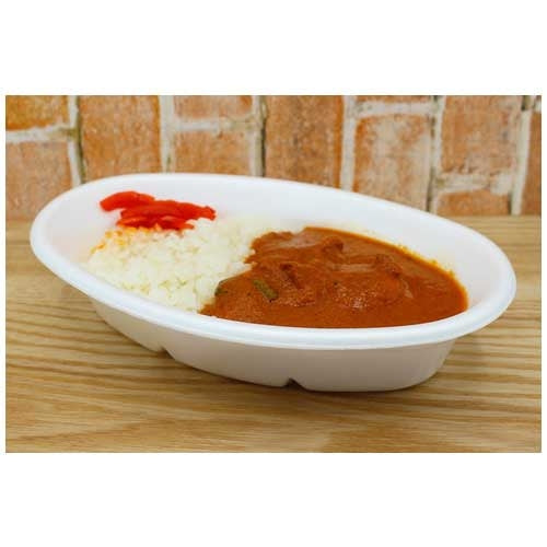 デンカポリマー 発泡カレー皿 本体 50個入 G-32 4995297337037