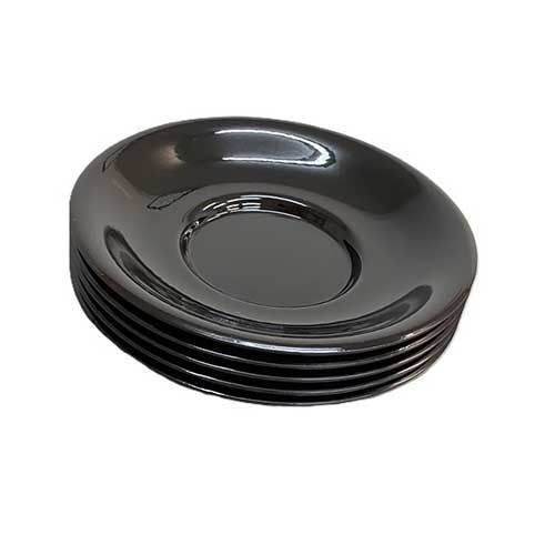 台和 百合茶托  溜裏艶消黒  5枚セット 4904778246461