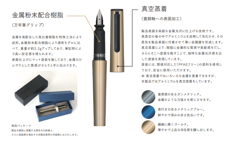 Sailor Fountain Pen TUZU Forge Fountain Pen Gold