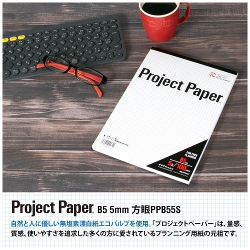 Okina project paper PPB55S B5 5mm squares