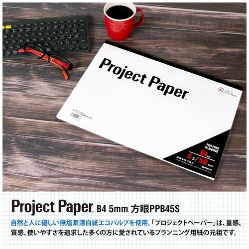 Okina project paper PPB45S B4 5mm squares