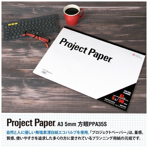 オキナ プロジェクトペーパー PPA35S A3 5mm方眼 4970051021797