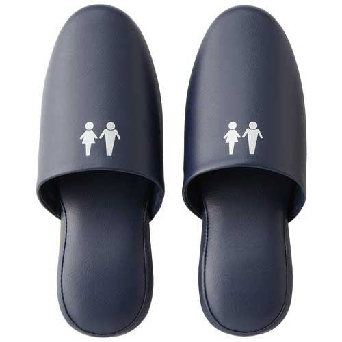 テンダイ トイレスリッパ L ネイビー ピクトグラム柄 4939030558020