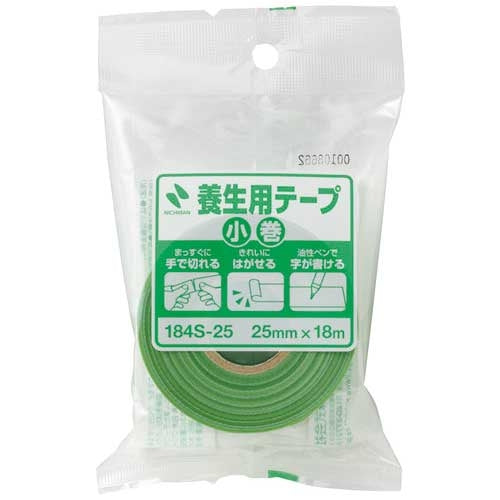 ニチバン 養生用テープ小巻  緑  １８４Ｓ－２５ 4987167094799
