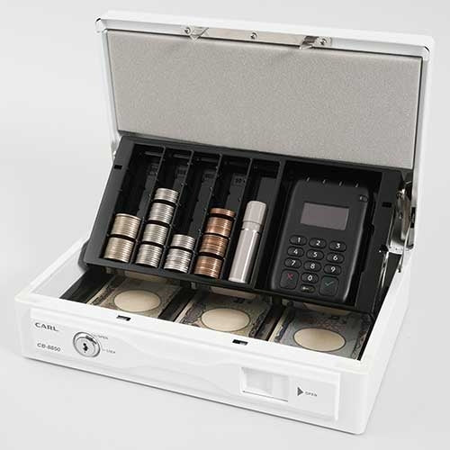 カール事務器 キャッシュボックス CB-8850-W ホワイト 4971760002596