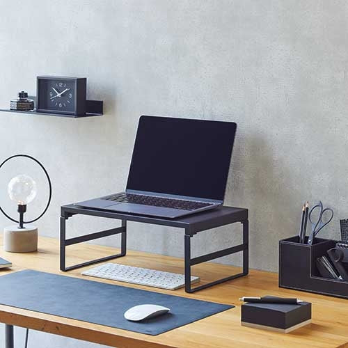 ＬＩＨＩＴＬＡＢ 机上台390mmハイＡ-7331-124マットブラック 4903419848743