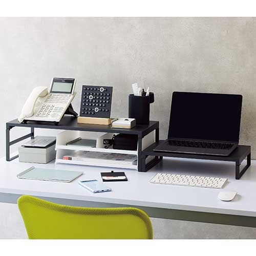 ＬＩＨＩＴＬＡＢ 机上台590mmハイＡ-7333-124マットブラック 4903419848767