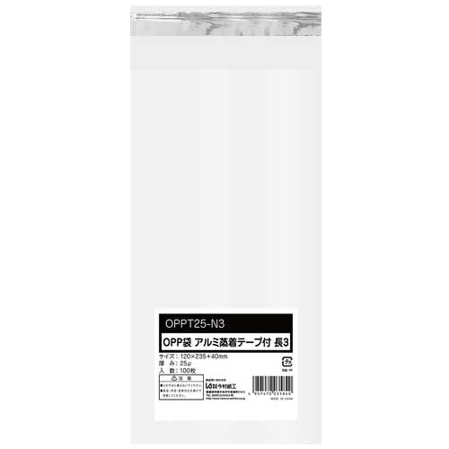 今村紙工 OPP袋シールあり 長3 0.025mm厚 100枚入 4957470035840