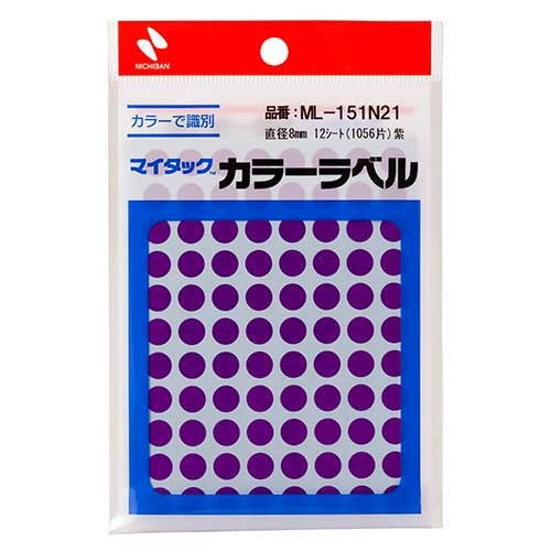 Label Warna Nichiban MiTac ML-151N21 Ungu 8mm 4987167101602