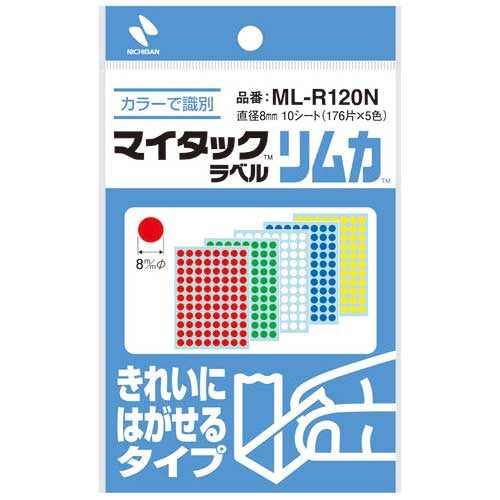 Nichiban Mytac 컬러 라벨 리무카 ML-R120N 4987167101688