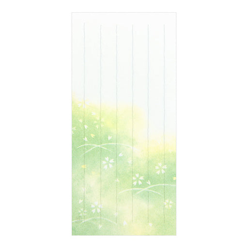 ミドリ  一筆箋 はなあさぎ (20324001)  4902805203241（10セット）