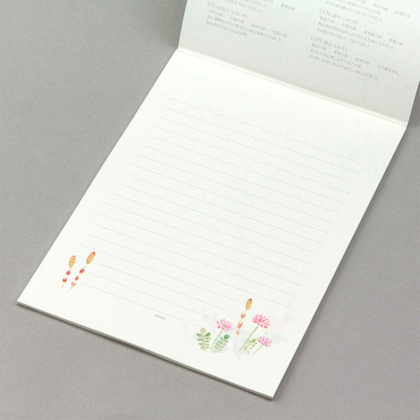 Midori/20407006_Büropapier mit verschiedenen Blumenmustern/4902805204071