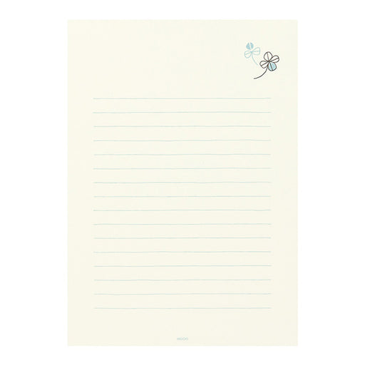 しあわせをはこぶ手紙 便箋 しあわせクローバー柄(24枚入) デザインフィル 4902805204637