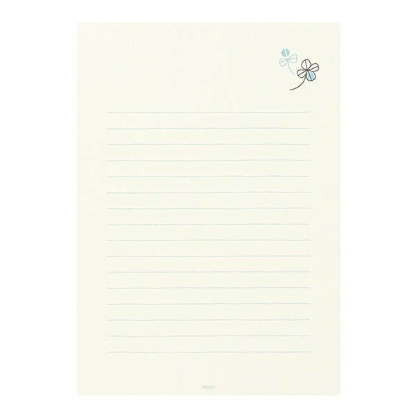 しあわせをはこぶ手紙 便箋 しあわせクローバー柄(24枚入) デザインフィル 4902805204637