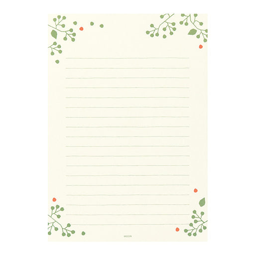 しあわせをはこぶ手紙 便箋 しあわせ木の実柄(24枚入) デザインフィル 4902805204675