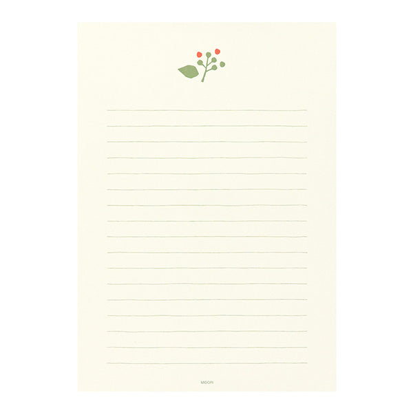 しあわせをはこぶ手紙 便箋 しあわせ木の実柄(24枚入) デザインフィル 4902805204675