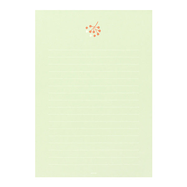 しあわせをはこぶ手紙 便箋 しあわせ木の実柄(24枚入) デザインフィル 4902805204675