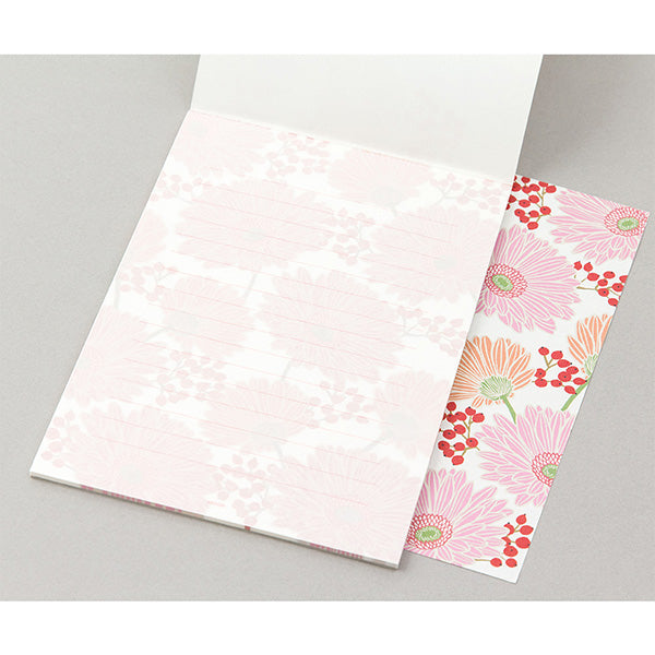 Midori/20487006_carta da lettere<a5> Motivo gerbera in carta giapponese/4902805204873