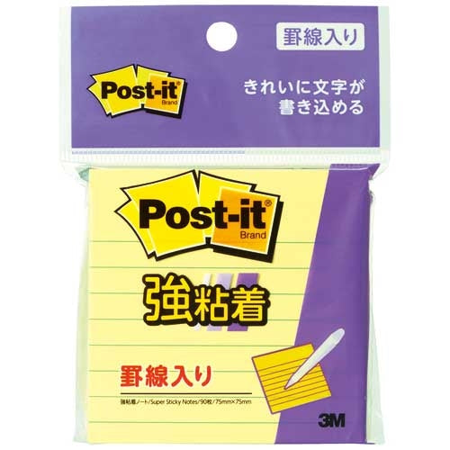 スリーエムジャパン Post-it強粘着 罫線入 630SS-RPY イエロー 4549395760985