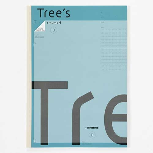 日本ノート Trees A4 Pメモリ B罫40枚 ライトブルー 4901470511712