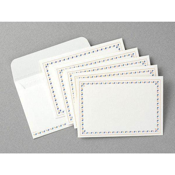 20562006 OS 封筒 活版 フレーム柄 茶 デザインフィル 4902805205627（5セット）