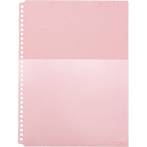 King Jim half-Pocket thick 108 HP A4S 10 sheets Red