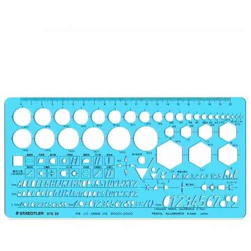 Staedtler template 976 39 machine sign